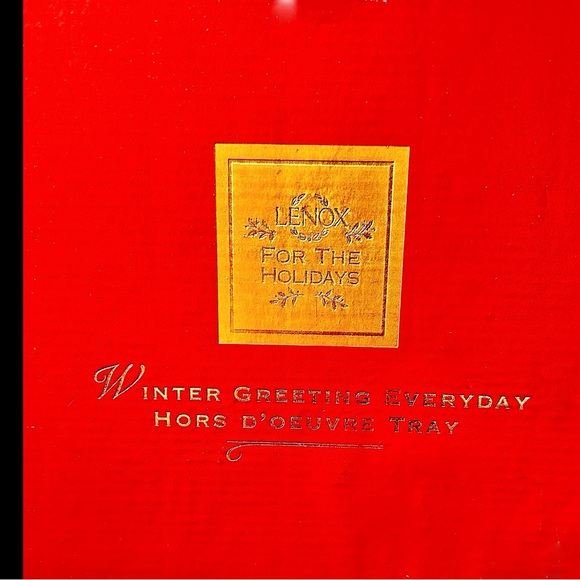 Lenox Winter Greeting Everyday Small Hors D’oeuvre Tray - Picture 4 of 4